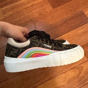 Fendi FF Jacquard Rainbow sneakers